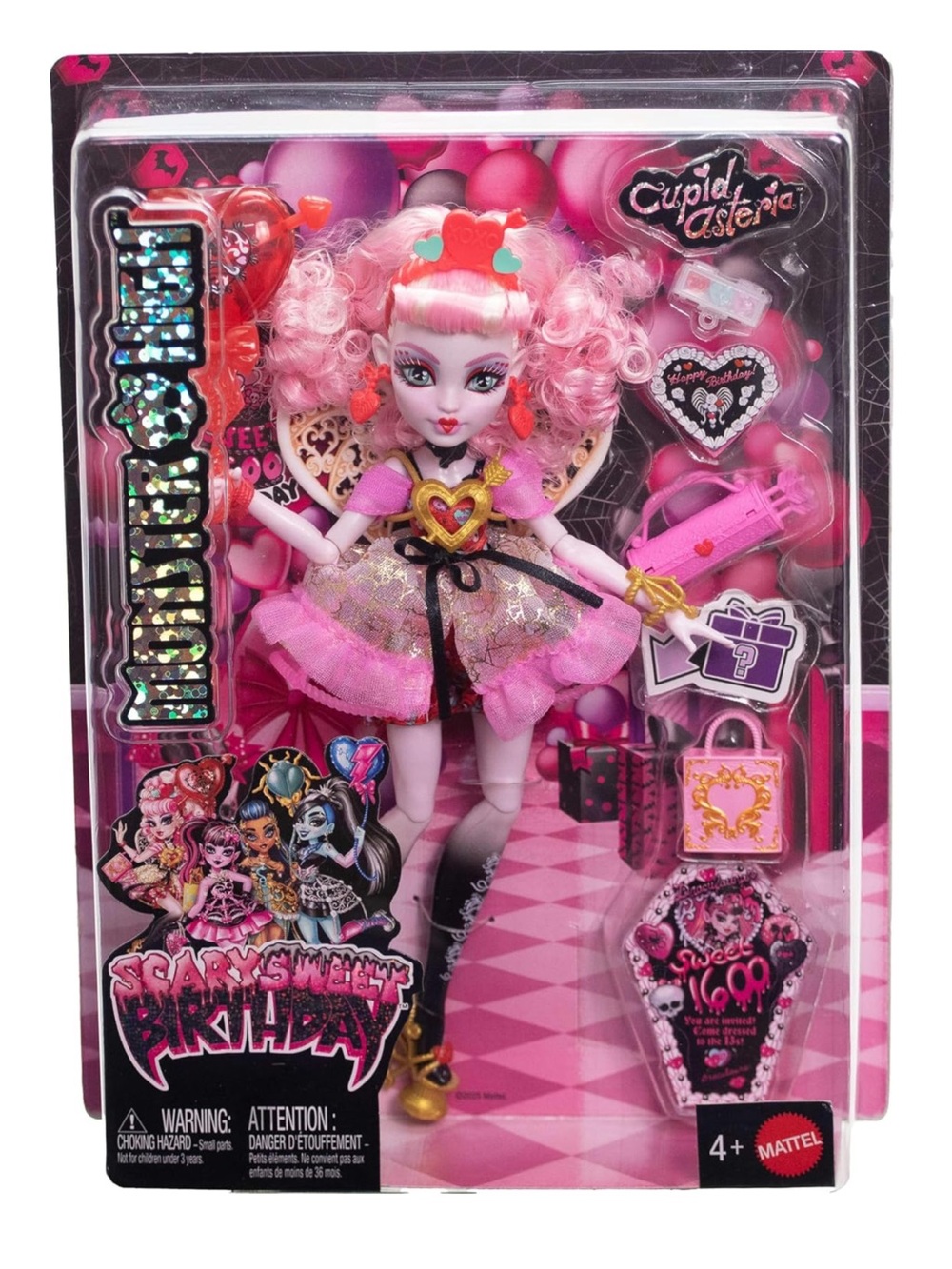 Monster High Cupid Asteria Scary Sweet Birthday Party Doll Collectible *NEW*